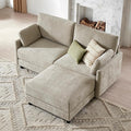 CHITA Modular Sectional Loveseat Sofa with Ottoman, Modern Cloud Couch for Living Room and Apartment, 2 Seat Extra Comfty Sofa, Removable Cover, 73.6 Inch Width, Classic Taupe