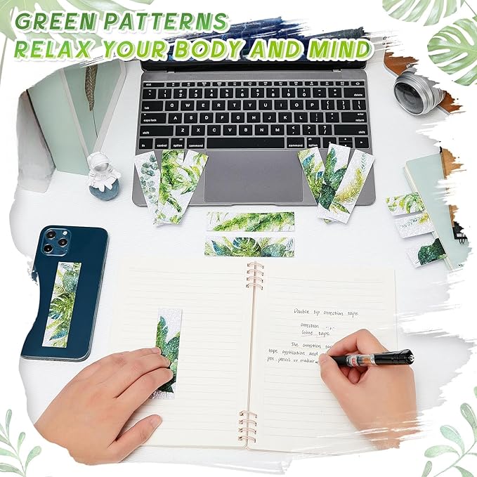 Gersoniel 72 Pcs Anxiety Sensory Stickers Strips Adhesive Textured Mental Health Calm Stickers Mindfulness Fidget Decals Stress Anxiety Relief Items for Therapy Office Desk Counselor(Leaves)