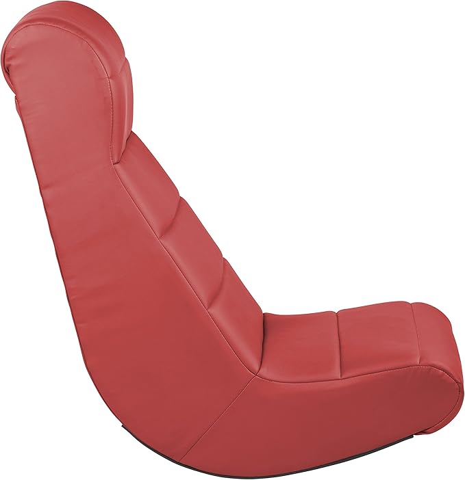 Factory Direct Partners 10489-RD Soft Ergonomic Horizontal Soft Video Rocker - Great for Reading, Gaming, Meditating, or TV for Kids Teens and Adults - Red