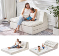 Hobestluk Sofa Couch Folding Sofa Bed Sleeper Comfy Floor Lounger Loveseat Sofa with Removable Cushion Couches Foldable Mattress for Living Room Bedroom or Office (Chenille Beige, Oversize)