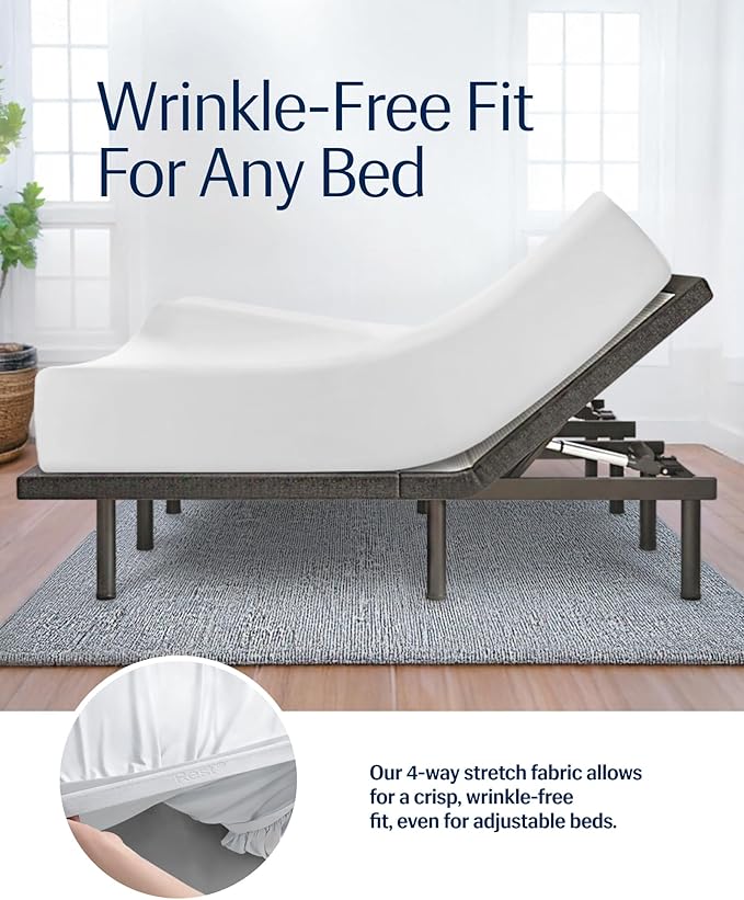 REST® Evercool®+ Fitted Sheet, Full Size, Arctic White, 15" Deep (up to 18’’), Breathable Bedding for Hot Sleeper and Night Sweats, Bed Sheet with Ionic+ Self-Cleaning Silver Yarn for Sensitive Skin
