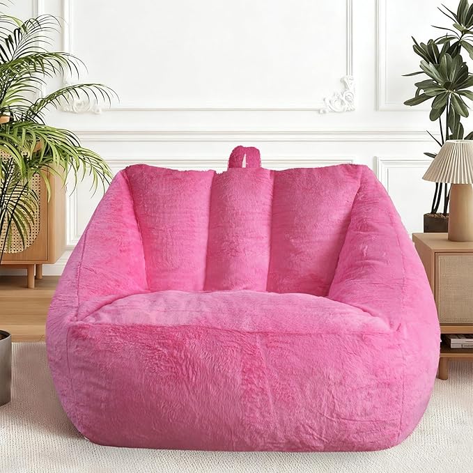 4FT Bean Bag Chair Giant BeanBag Sofa with Memory Foam Filled, Large Bean Bag Chairs for Adults, Adult Bean Bag Chair with Dutch Cover for Living Room Bedroom