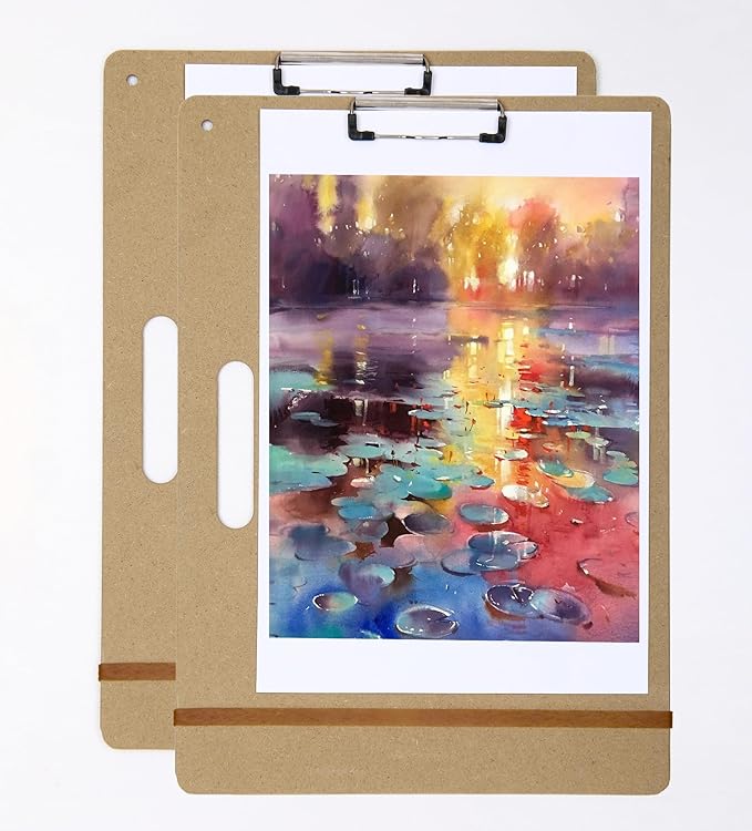 TX liteart Drawing Board - 12" x 17" Sketch Board with Handle for Drafting Art - Portable Clipboard for Class or Studio Fit in Artists Tote Pack of 2