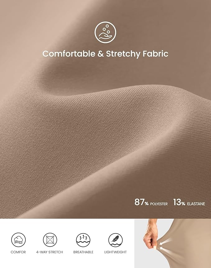 Women's Athletic Shorts with Zipper Pocket 7" High Waisted Stretchy Bermuda Shorts for Women Workout Running Casual