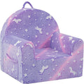 MeMoreCool Comfy Toddler Chair for 1-3 Years Old, Glow Unicorn Kids Reading Chair, Soft Plush Toddler Armchair, Cozy Foam Lounge Kids Armchair for Baby Room, Living Room, Playroom, Reading Nook