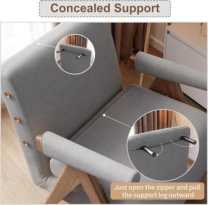 3 in 1 Residential Convertible Sofa Bed Chair|3 in 1 Sleeper Sofa Couch Bed | Adults | Living Room, Bedroom,Office (Grey D31.8 x W31.5 x H31.8 inch)