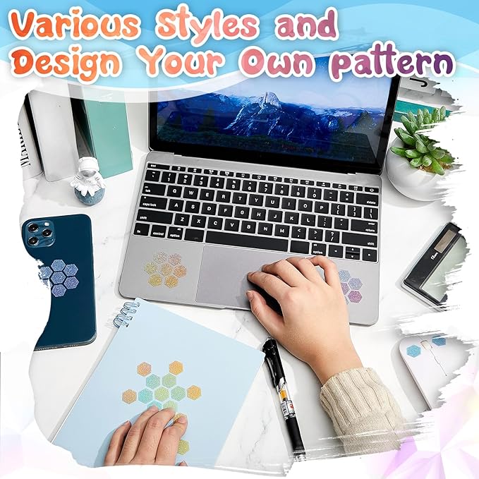 Gersoniel 18 Pieces Anxiety Sensory Stickers Textured Strips Toys Anti Stress Tactile Rough Sensory Strips Adhesives Anxiety Relief for Adults Teens Office Desk Classroom(Fresh Style)