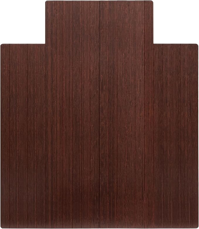 Anji Mountain Office Chairmat Thickest & Sturdy Bamboo Chairmats Highly Premium Quality Anti-Slip Heavy Duty for Multi-Purpose Hardwood Floor Office & Home Floor Protector Office Chair mat-5mm Thick
