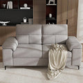 Upvilla 71.25" Modern Couches for Living Room, Deep Seat Sofa with 8” Cushion, Comfy 2-Seater Chenille Loveseat with Convertible Armrest, Removable Sofa Cover, High Leg(Light Gray)