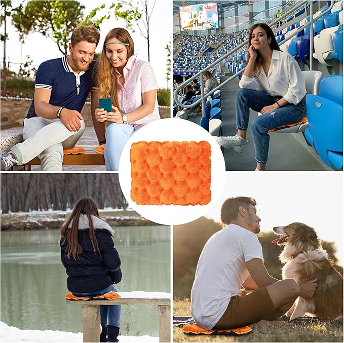 Eulant Lightweight Inflatable Air Seat Cushion - Portable Travel Cushion, Suitable for Camping, Hiking, Climbing, Bleacher, Home and Office