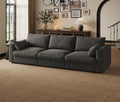 Cloud Modular Sectional Sofa Couch, 99" Oversized Sectional Couches for Living Room, Cloud Modular I-Shaped Sofa with Chaise, 3 Seater, Chenille, Dark Gray