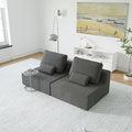 Sailret Oversized Modular Sectional Sofa, Foam-Filled Lazy Couch with Lumbar Pillow, Convertible Floor Sofa Set for Living Room Bedroom, Free Combination, Multiple Packs (1–6 Seats)