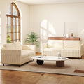 Corduroy Loveseat Sofa, Modern Comfy Couches with Side Pocket, Cloud Sofa Couch for Living Room, Bedroom and Small Spaces,Beige