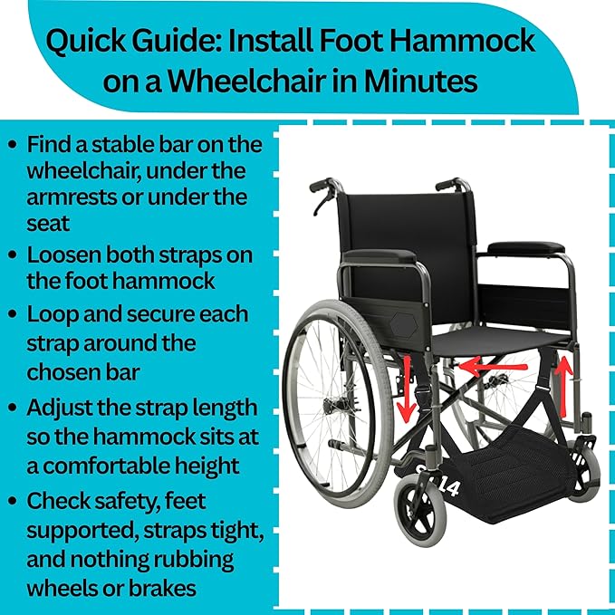 Premium Foot Hammock for Plane Travel – Wheelchair Foot Sling Replacement Foot Hanger for Flights Portable Foot Rest for Air Travel Memory Foam Leg Rest Under Desk Foot Hammock Travel Gift Men Women