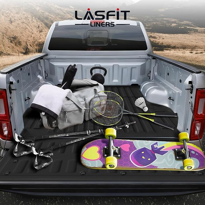 LASFIT Tailgate Mat for Ford Ranger 2023 2022 2021 2020 2019 Truck Tailgate Liner All Weather Protector TPE Easy Clean Tailgate Cover