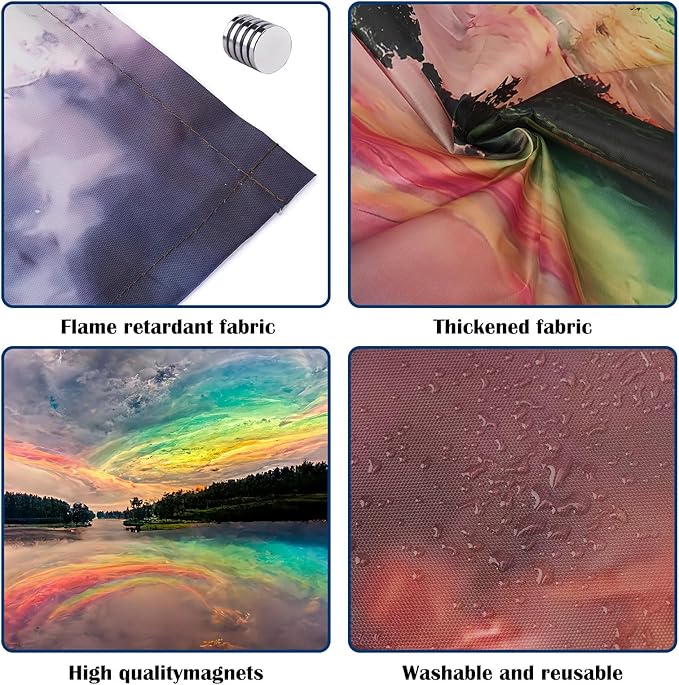 8 Pcs Fluorescent Light Covers - 4 x 2 Feet Covers for Ceiling Lights, Magnetic Light Filters for Classroom, Office, Hospitals, Home (Sunset)