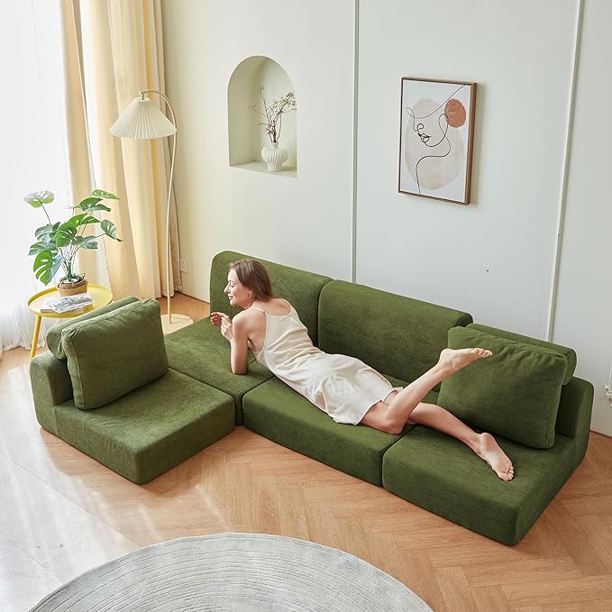 Swbvs Convertible Folding Sofa Bed, Multi-Functional Sleeper Chair with Memory Foam and Back Support – Portable Futon Couch for Living Room, Bedroom, or Small Spaces