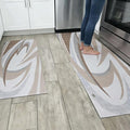 EEZ RV Products Anti-Fatigue Kitchen Mat Set of 2 Non Slip Cushioned Mats and Runner for an RV or a Home-Brown
