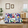 Bean Bag Chair, Fireside Chair, Large Bean Bag Chair for Adults, Bean Bag Chairs for Teens with High-Resilience Foam, Non-Slip Base Floor Lounge Sofa,Living Room (Graffiti Color, Loveseat)