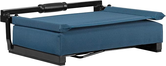 Flash Furniture Grandstand Portable Stadium Seat for Bleachers or Benches, Folding Padded Stadium Chair with Carrying Handle, 500 lb. Weight Capacity, Teal