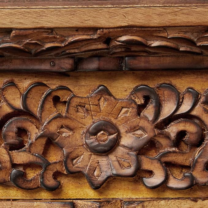 Tribe Azure Fair Trade Small Altar Table, Meditation Table Altar, Small Puja Table, Meditation Altar Wood Wiccan Buddhist, Tea Japanese, Low Side Dragon (Small)