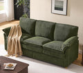 ONBRILL 86.6" Corduroy Couches for Living Room, Comfy 3 Seater Sofa with Pillow-Top Armrest & Dual-Layer Cushions, Mid Century Modern Couch for Bedroom, Apartment, Green