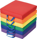 Square Floor Cushions with Handles, Flexible Seating, Assorted, 6-Piece