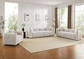 VANOMi Modular Sectional Sofa Set Oversized Cloud Couch with 95" Sofa & 42" Armchairs Living Room Furniture Set Boucle Upholstered Oversized Couch with Pillows Light Khaki 2 Sofas+1 Chair