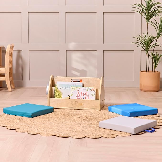 Square Floor Cushions with Handles, Flexible Seating, Contemporary, 6-Piece