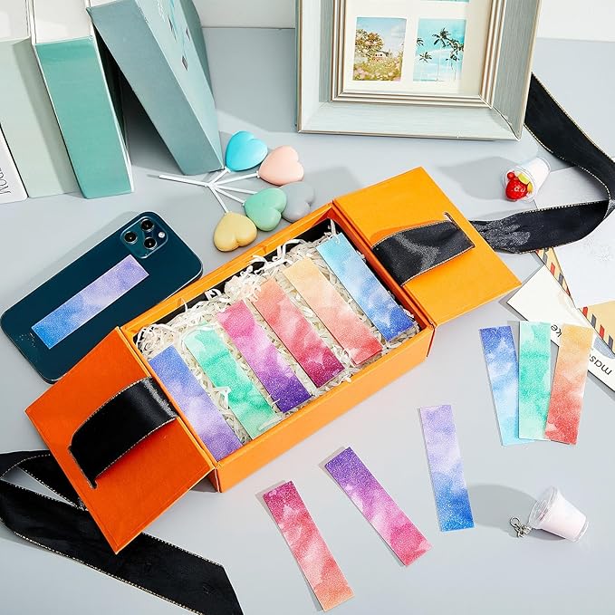 Gersoniel 72 Pcs Anxiety Sensory Stickers Strips Adhesive Textured Mental Health Calm Stickers Mindfulness Fidget Decals Stress Anxiety Relief Items for Therapy Office Desk Counselor(Watercolor)