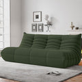 Bean Bag Chairs for Adults, BeanBag Reading Chair Memory Foam Couch 3-Seater, Floor Chair Soft Teddy Material, Comfy Reading Nook Chairs for Bedroom Living Room Office (Green)