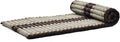Leewadee - Foldable Floor Mattress - Japanese Roll Up Futon -Trifold Tatami Mat- Guest Floor Bed - Camping Mattress - Thai Massage Mat, Kapok Filled, 75 x 28 inches, Brown