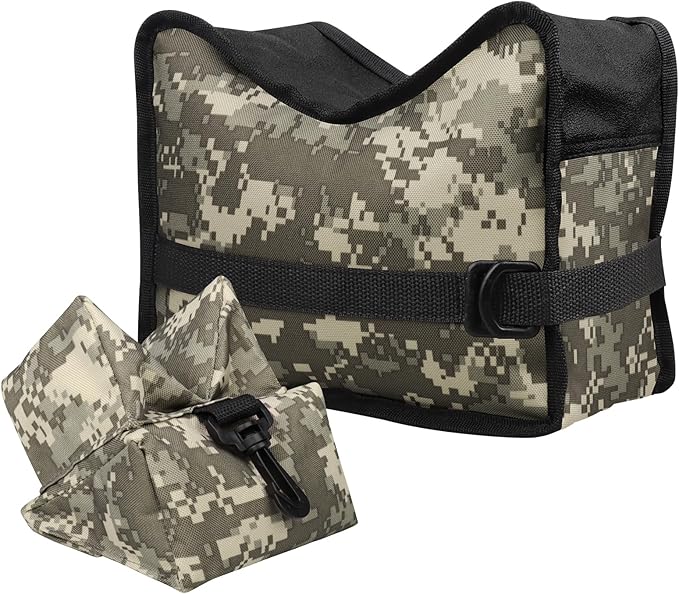 Twod Outdoor Shooting Rest Bags - Target Sports Bench Rest with Front & Rear Support SandBag Stand Holders for Gun Rifle Shooting Hunting Photography - Unfilled