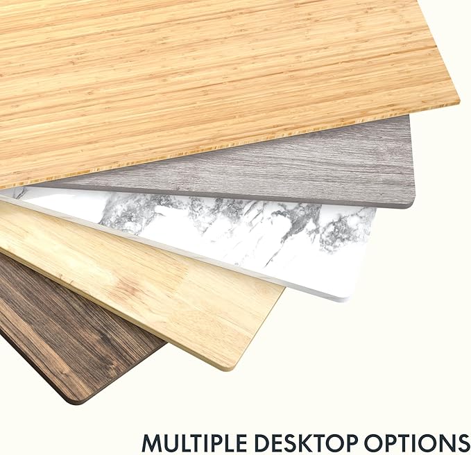 FLEXISPOT EN1 One-Piece Standing Desk 48 x 24 Inches Height Adjustable Electric Desk (Silver Frame + Grey Wood Grain Top, 2 Packages)