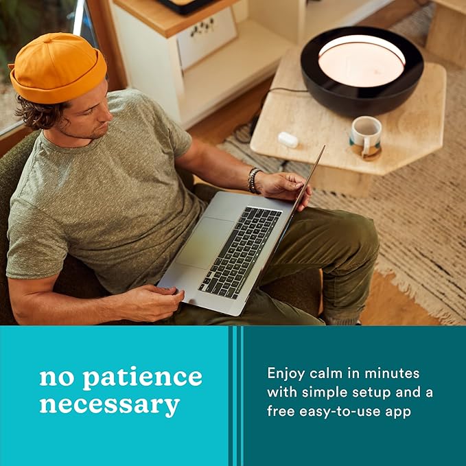 Homedics Drift Sandscape, Perpetual Motion Machine, Zen Garden, Meditation Accessories, Decorative Sandscape, Bluetooth, iOS, Android 21 Inch (Large), Cream