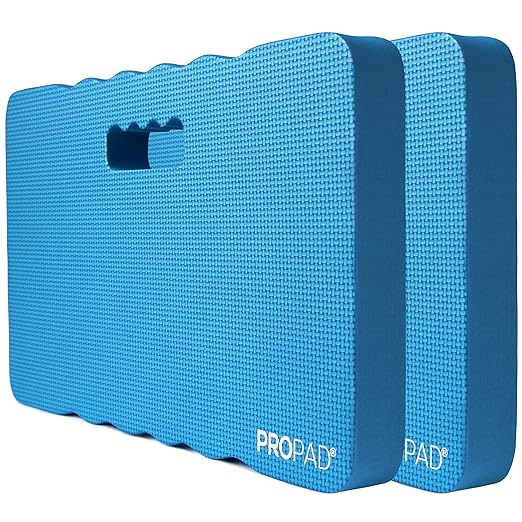RED Home Club Thick Kneeling Pads, Garden Kneeler for Gardening, Bath Kneeler for Baby Bath, Kneeling Mat for Yoga, Knee Pad for Work, Extra Large (XL) 18 x 11 x 1.5 Inches, Blue (Pack of 2)