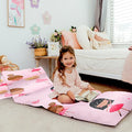Butterfly Craze Floor Lounger Cover - Machine Washable Floor Mattress Cover - Versatile Seating & Sleeping Pad Alternative - Guest Bed Option for Sleepovers - King Size, Pink Ballerina