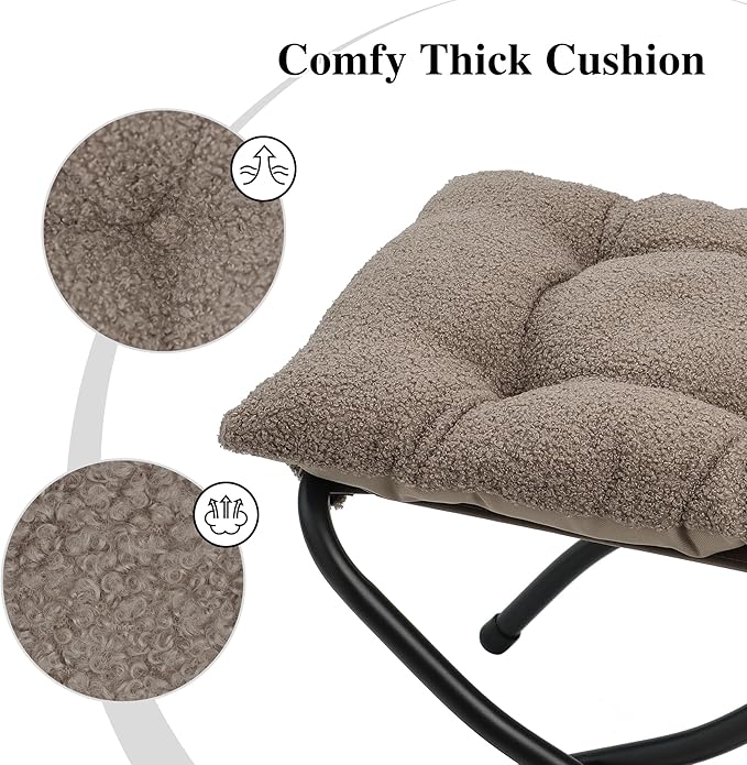 Mordchil HF 15"(H) Folding Ottoman, Foldable Footrest Stool, Portable Small Foot Stool for Couch, Collapsible Foot Rest Ottoman for Sofa, Padded Ottomans for Home, Living Room, Bedroom, Light Brown