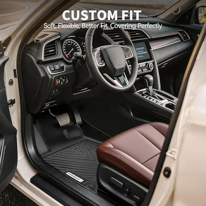 YITAMOTOR Floor Mats for Ford Expedition 2018-2024 7-Seater (Not for Max Model), Custom Fit All Weather TPE Mat, 18-24 Ford Expedition 7 Seats Accessories Floor Liners Full Set, Backrest & Cargo Liner