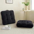 Washable Floor Pillow Cushion for Adults, Meditation Cushion Pillow, Large Square Floor Sitting, Removable Tufted Corduroy Cover, for Tatami Living Room or Yoga, 22x22 Inch, 2Pack, Machine Washable
