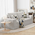 LIKIMIO 78" Loveseat Sofa in a Box, Cloud Boneless Couch for Living Room with Comfy Deep Seat, No Assembly Required, Modern Upholstered Corduroy Sofa, Apartment, Home Office, Greige
