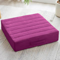 JKMAX 22 inches Floor Pillow for Adults - Large Meditation Cushion with Thick Foam - Premium Outdoor Square Floor Cushion Seat - Yoga Pillow for Sitting On Floor - Purple