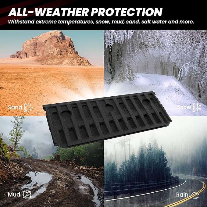 LASFIT Truck Tailgate Mat for Ford Maverick 2026 2025 2024 2023 2022 Hybrid & Gasoline Truck Bed (Not Fit Drop-in Liners) Custom Fit All Weather Protector TPE Easy-Clean Tailgate Liner,1pc Black