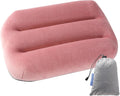 Kampair Ultralight Inflatable Camping Pillow for Sleeping – Soft Velvet Cover, Compact & Portable, Ergonomic Neck Support, Machine Washable Air Pillow, Perfect for Travel, Hiking, Backpacking – Pink