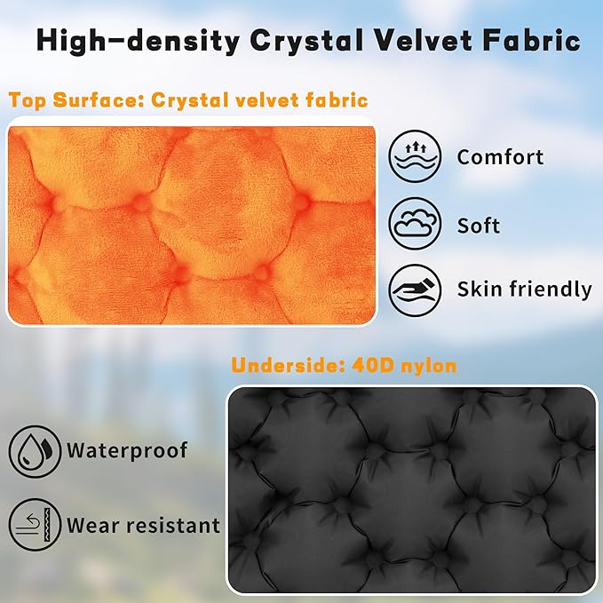 Eulant Lightweight Inflatable Air Seat Cushion - Portable Travel Cushion, Suitable for Camping, Hiking, Climbing, Bleacher, Home and Office