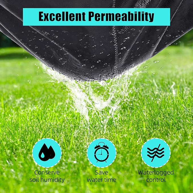 ExploreHorizon 4ft x 250ft Premium Weed Barrier Landscape Fabric, 5oz Heavy Duty, Weed Control Fabric, High Permeability Good for Flower Bed, Driveway Fabric Ground Cover