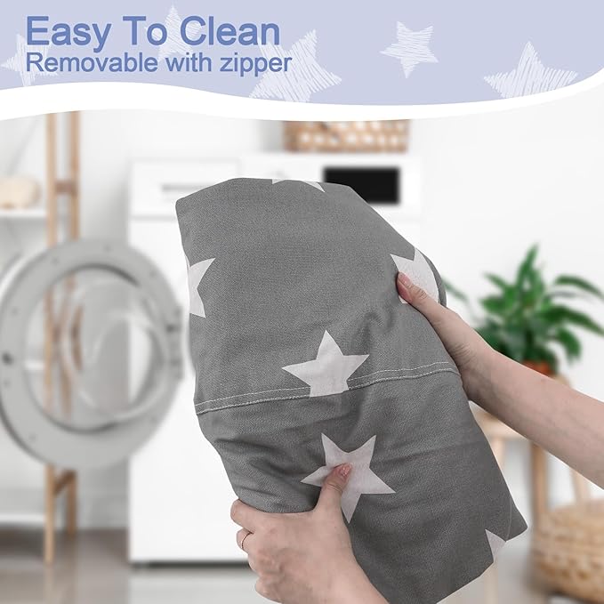 COMAX Bean Bag Chairs for Kids, Kid Beanbag Chair Stuffed with Filler, Toddler Lounge Chair Cotton, Lazy Floor Lounger for Girls and Boys, Premium Cotton Canvas