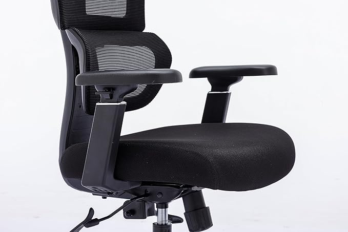 Chair Master Ergonomic High Back Office Chair | Roller Blade Casters | Mesh Chair | for Executives, Office Goers, Work from Home Set up | 3D Armrests, Adjustable Headrest
