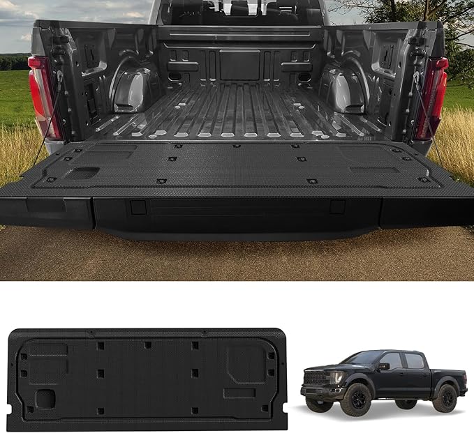 LASFIT Tailgate Mat for Ford F-150 2026 2025 2024 2023 2022 2021(Work Surface Only) Truck Tailgate Liner All Weather Protector Durable TPE Tailgate Cover-Easy to Clean