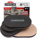 Felt Furniture Sliders Hardwood Floors X-PROTECTOR – 4 PCS 9 1/2 inch Furniture Sliders – Heavy Duty Felt Sliders Hard Surfaces – Move Your Furniture Easily & Safely!